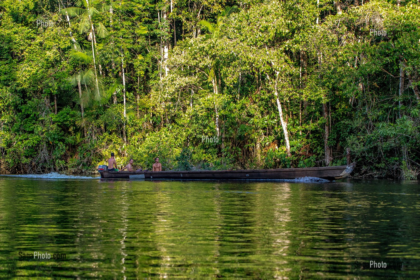 photo de NAVIGATION EN PIROGUE, WAPA LODGE AU COEUR DE LA FORET