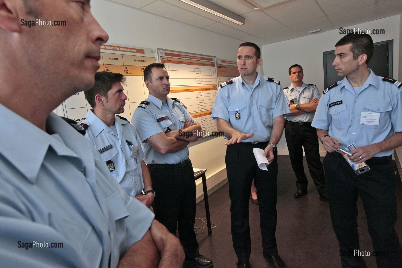 Toute l'installation des officiers