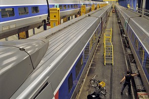 LANDY SUD, CENTRE D'ENTRETIEN DES TGV DE LA SNCF (93), FRANCE 