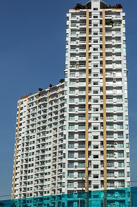 VUE PANORAMIQUE DES BUILDINGS ET GRATTE-CIELS DE LA VILLE DE BANGKOK, THAILANDE 