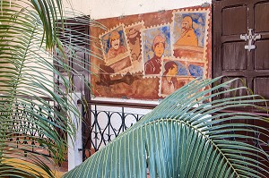 INTERIEUR DE L'HOTEL DE LA POSTE, SAINT-LOUIS-DU-SENEGAL, SENEGAL, AFRIQUE DE L'OUEST 