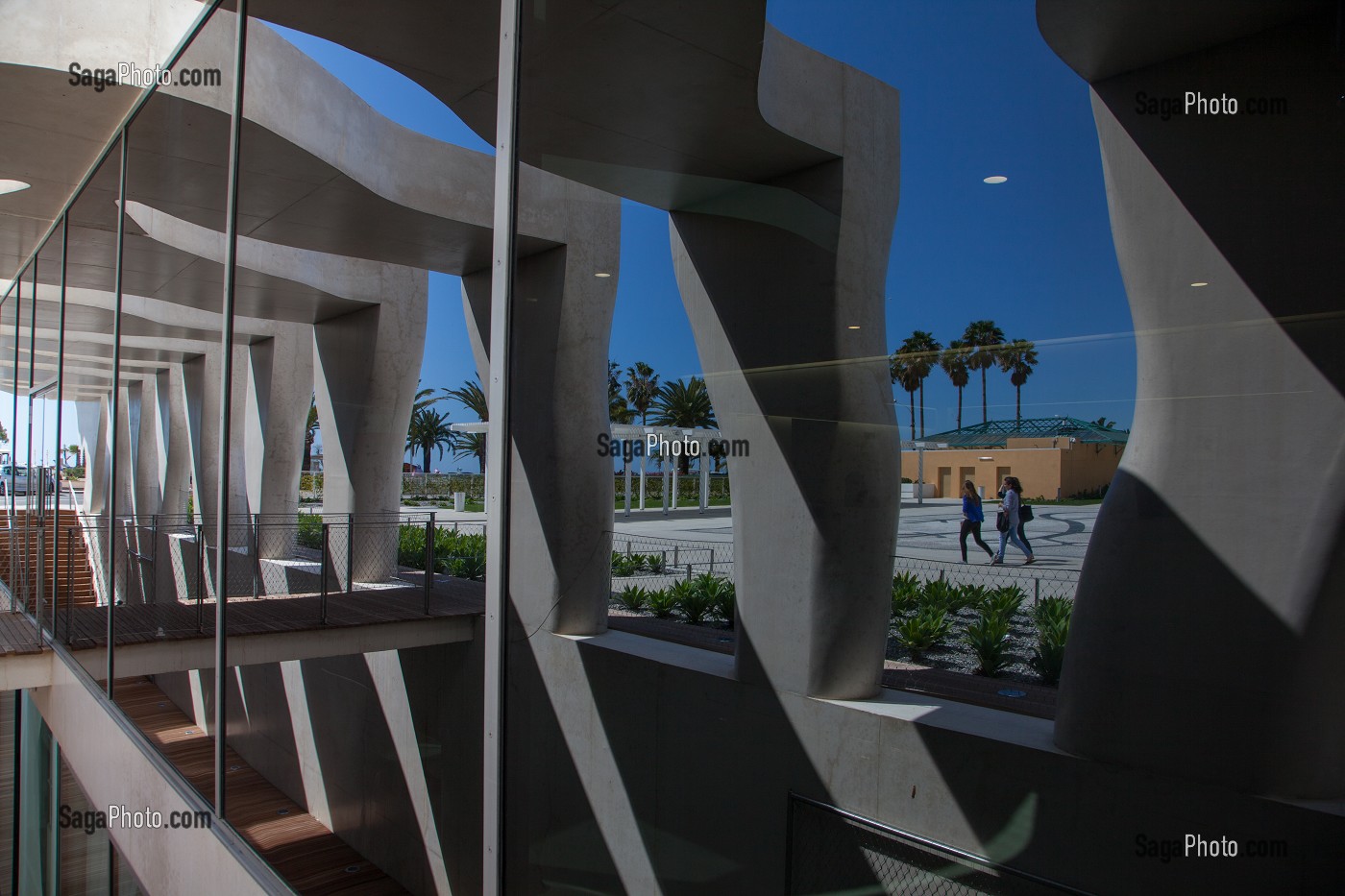 FACADE MODERNE DU MUSEE COCTEAU, MENTON, ALPES-MARITIMES (06), FRANCE 