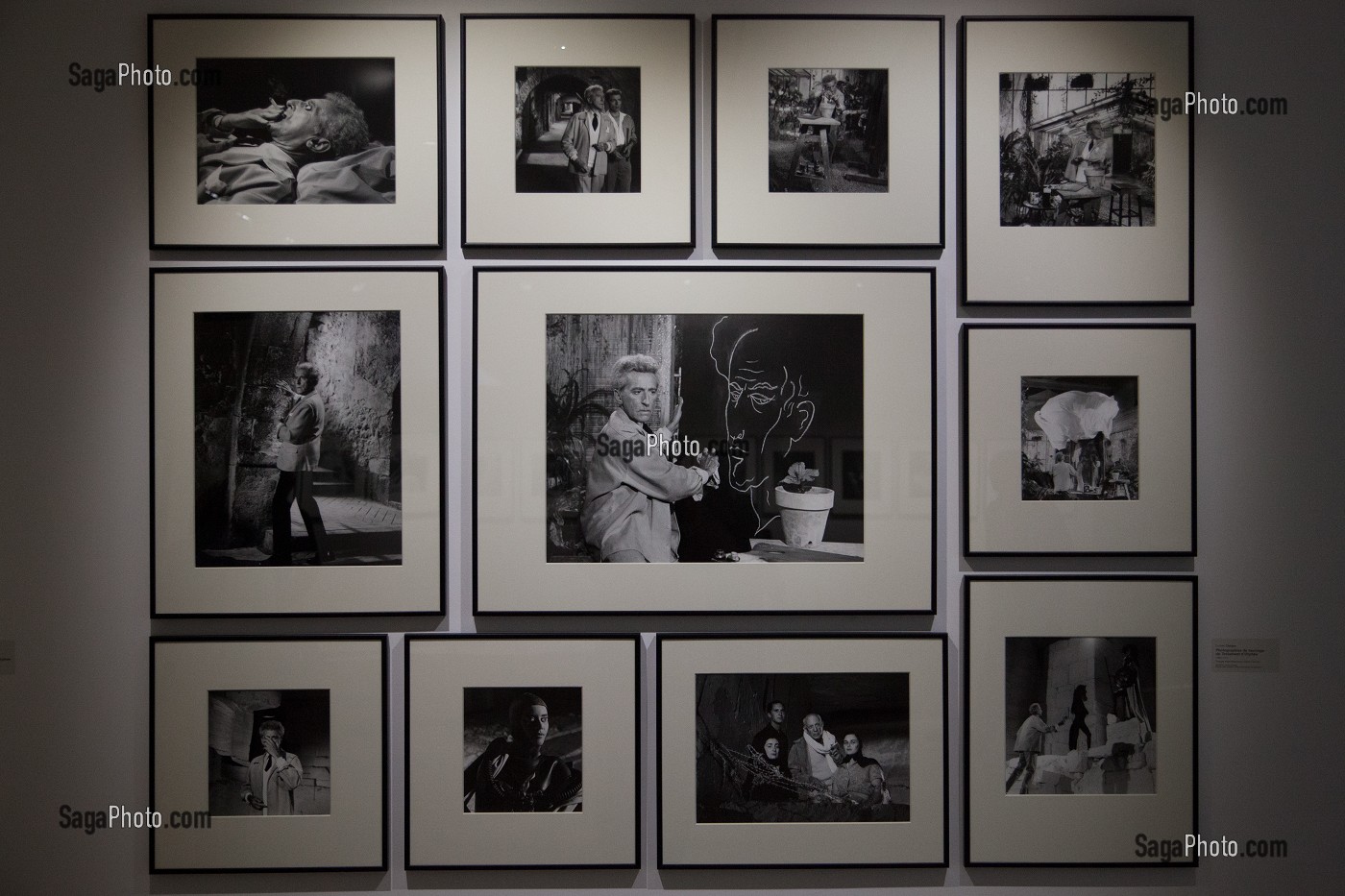 PHOTOGRAPHIES DE LUCIEN CLERQUE SUR LE TOURNAGE DU TESTAMENT D'ORPHEE, MUSEE JEAN COCTEAU, COLLECTION SEVERIN WUNDERMAN, MENTON, ALPES-MARITIMES (06), FRANCE 