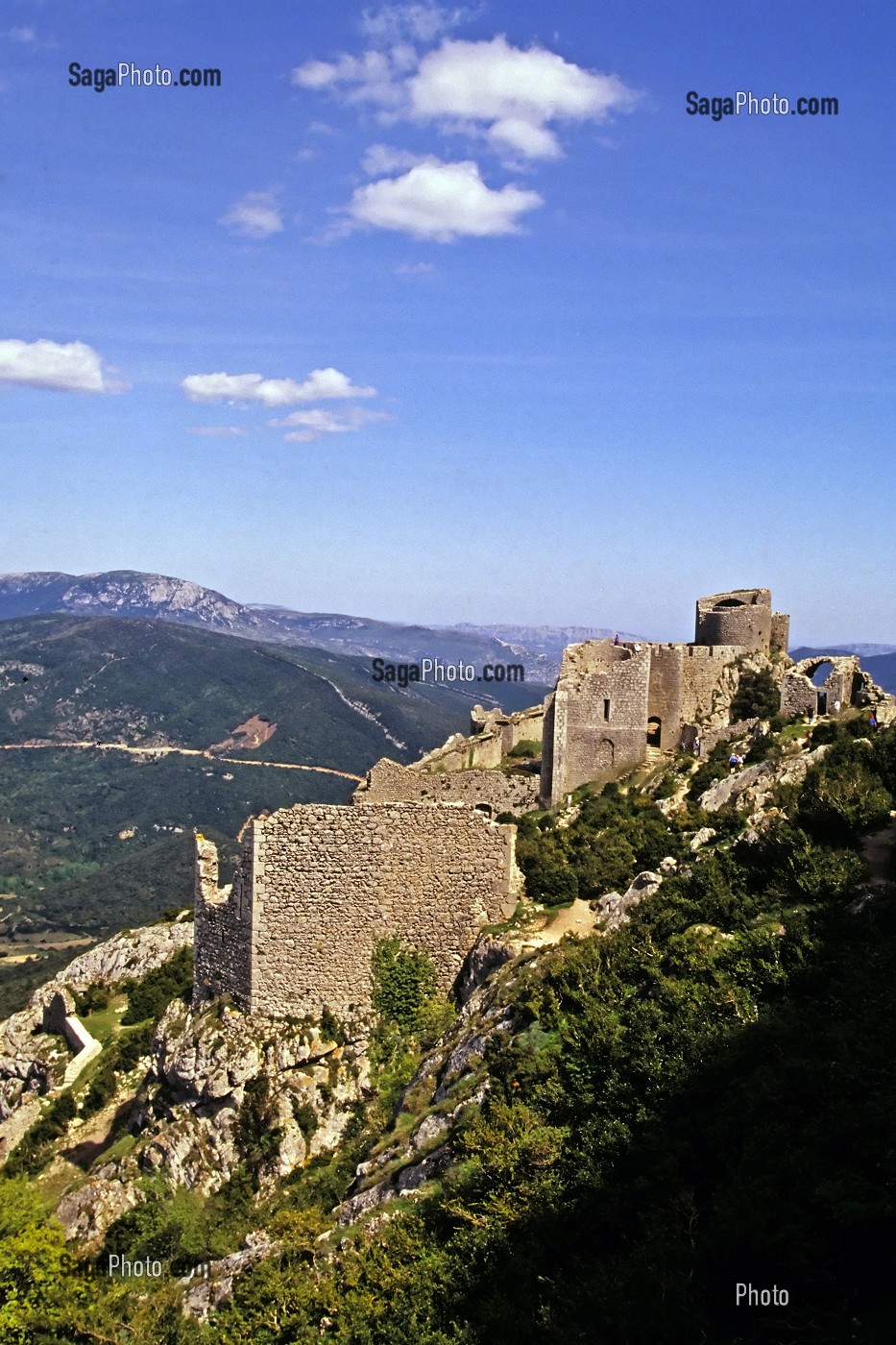 CHATEAU CATHARE DE PEYREPERTUSE, REGION DES CORBIERES, AUDE (11), FRANCE 