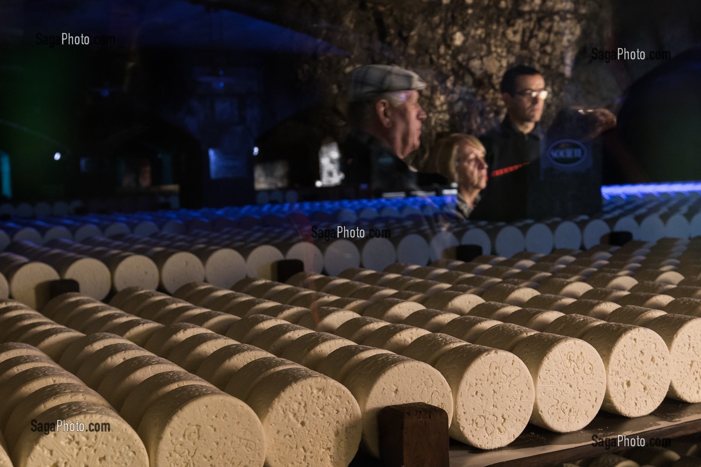 CAVE D'AFFINAGE DU FROMAGE ROQUEFORT, CAVE SOCIETE, GROUPE LACTALIS, (12) AVEYRON, MIDI-PYRENEES, FRANCE 