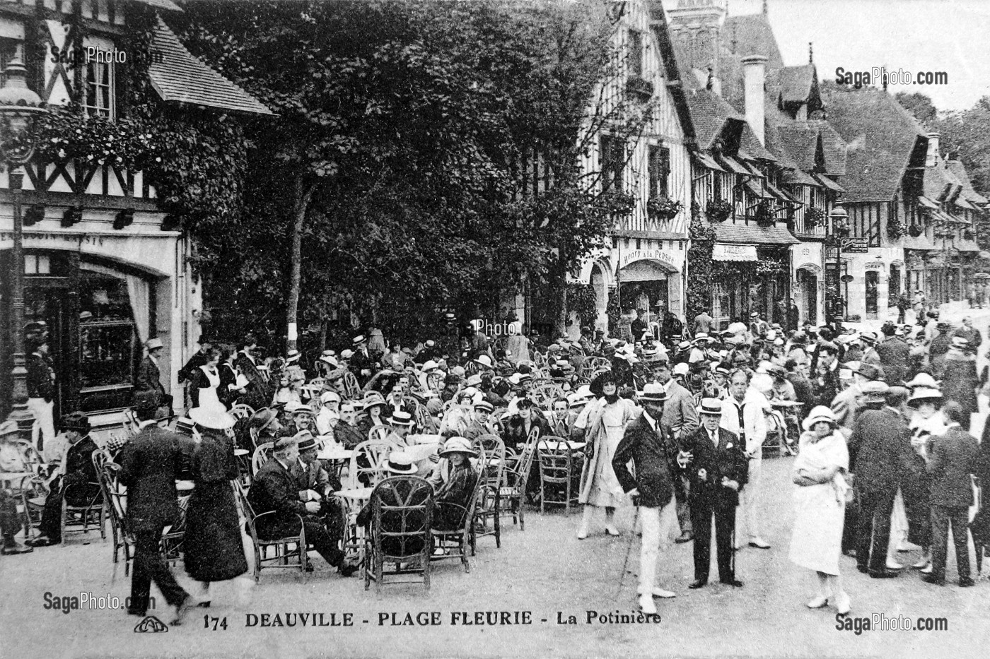 QUARTIER DE LA POTINIERE, DEAUVILLE A LA BELLE EPOQUE DEBUT XXEME SIECLE, CALVADOS (14), NORMANDIE, FRANCE, COLLECTION G. HAMEL 