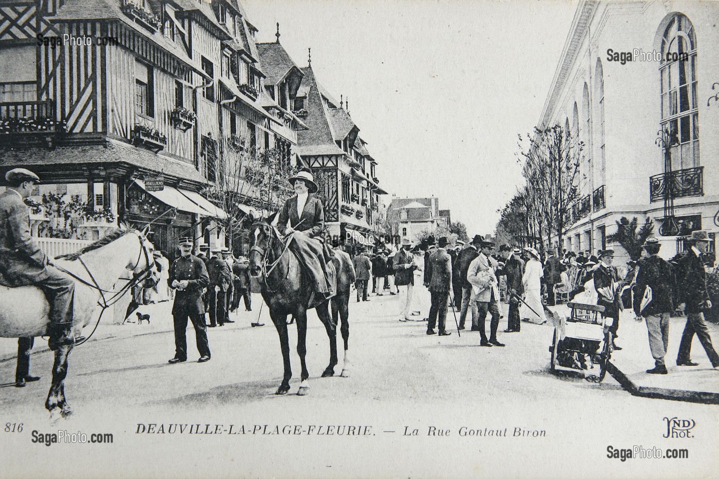 QUARTIER DE LA POTINIERE, DEAUVILLE A LA BELLE EPOQUE DEBUT XXEME SIECLE, CALVADOS (14), NORMANDIE, FRANCE, COLLECTION G. HAMEL 