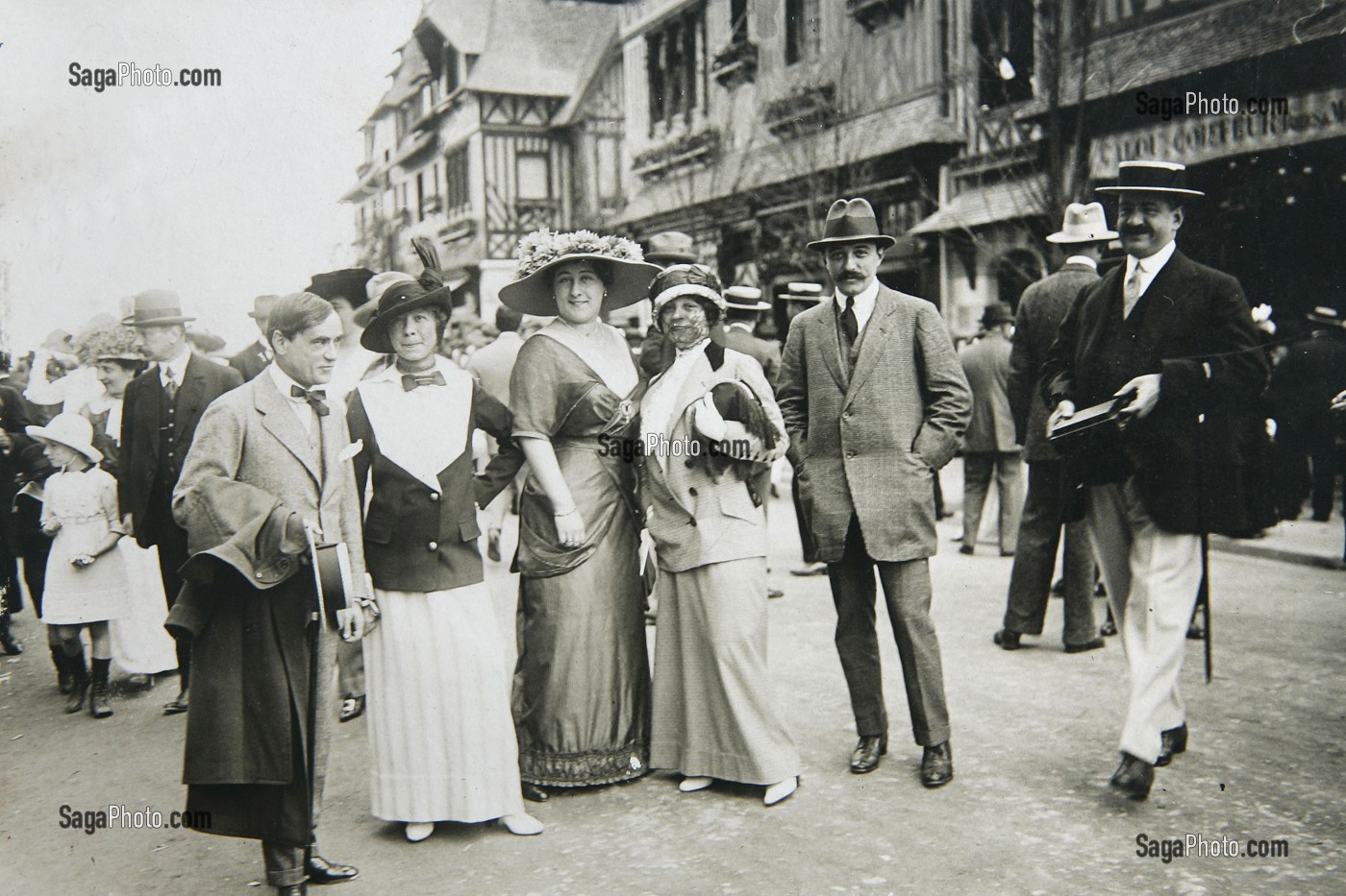 QUARTIER DE LA POTINIERE, DEAUVILLE A LA BELLE EPOQUE DEBUT XXEME SIECLE, CALVADOS (14), NORMANDIE, FRANCE, COLLECTION G. HAMEL 