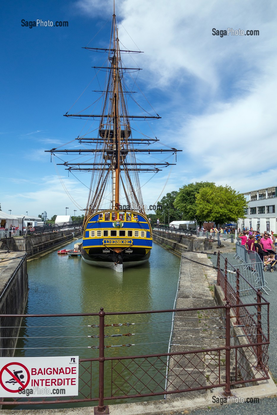 CHANTIER NAVAL DE L'HERMIONE, FREGATE DE LA LIBERTE QUI A PERMIS A LA FAYETTE DE TRAVERSER L'ATLANTIQUE, ANCIEN ARSENAL MARITIME DE ROCHEFORT, CHARENTE-MARITIME (17), FRANCE 