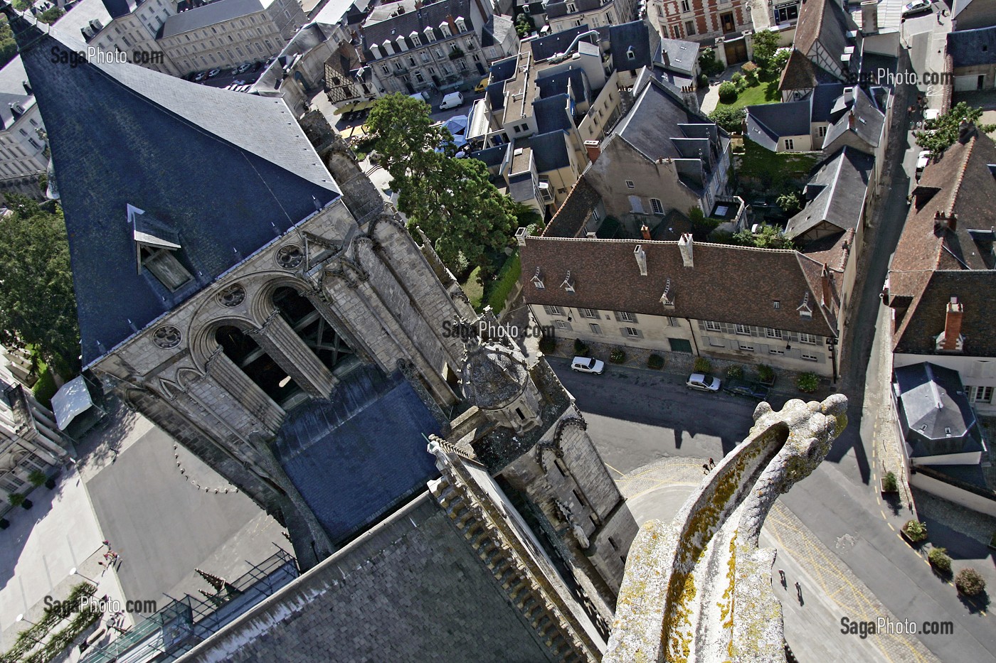 GARGOUILLE, VUE DE LA GRANDE TOUR, CATHEDRALE, BOURGES, CHER (18), FRANCE 