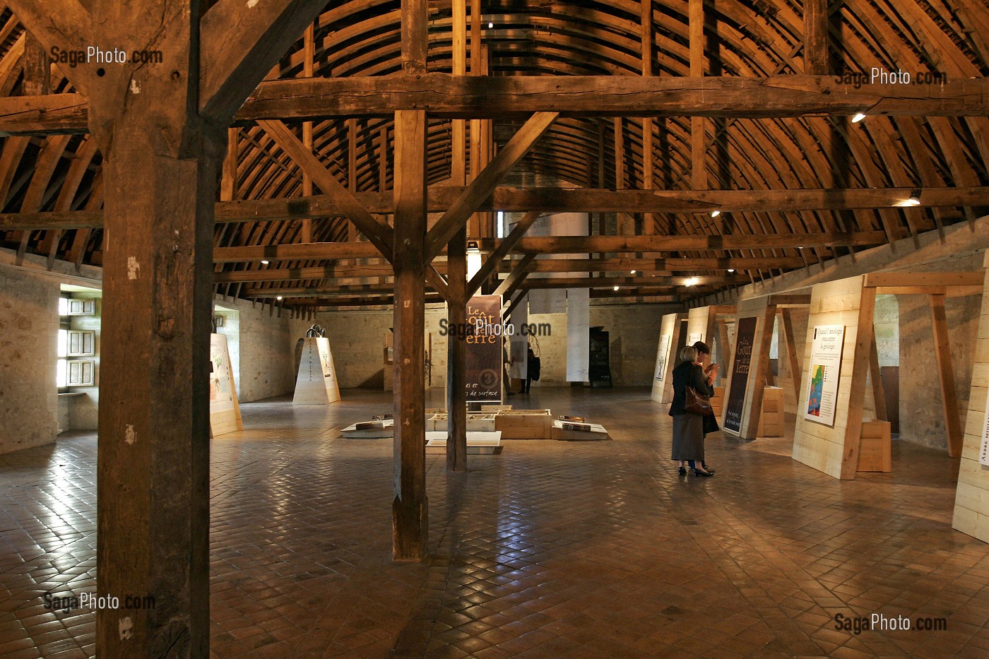 LE DORTOIR DES CONVERS, SALLE EXPOSITION, ABBAYE DE NOIRLAC, CHER (18), FRANCE 