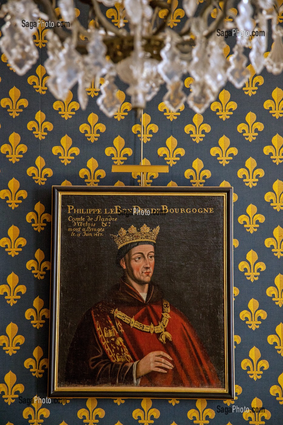 PORTRAIT DE PHILIPPE III DE BOURGOGNE (1396-1467), DIT PHILIPPE LE BON, DUC DE BOURGOGNE, HOTEL-DIEU, HOSPICES DE BEAUNE, COTE D’OR (21), BOURGOGNE, FRANCE 