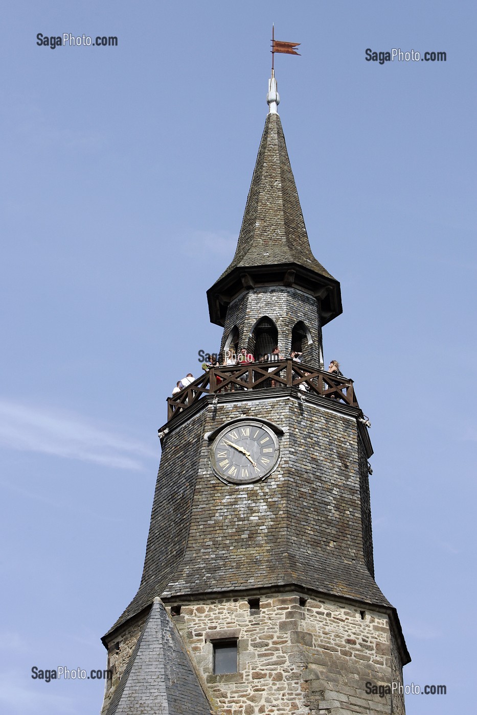 TOUR DE L'HORLOGE, INTRA-MUROS, VILLE MEDIEVALE DE DINAN, COTES D'ARMOR (22), BRETAGNE, FRANCE 