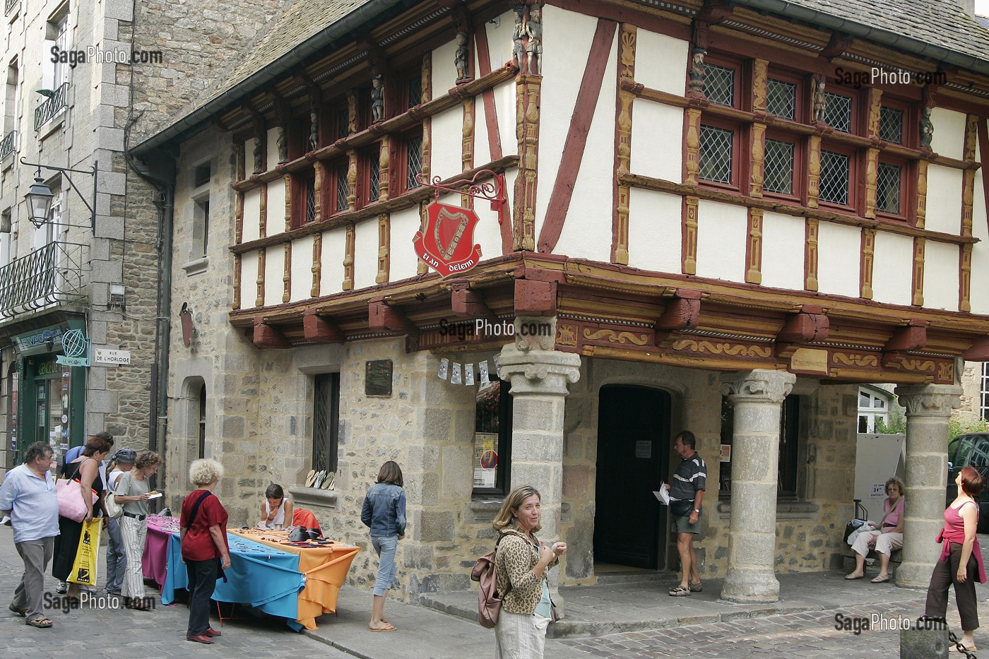 MAISON DE LA HARPE, INTRA-MUROS, VILLE MEDIEVALE DE DINAN, COTES D'ARMOR (22), BRETAGNE, FRANCE 