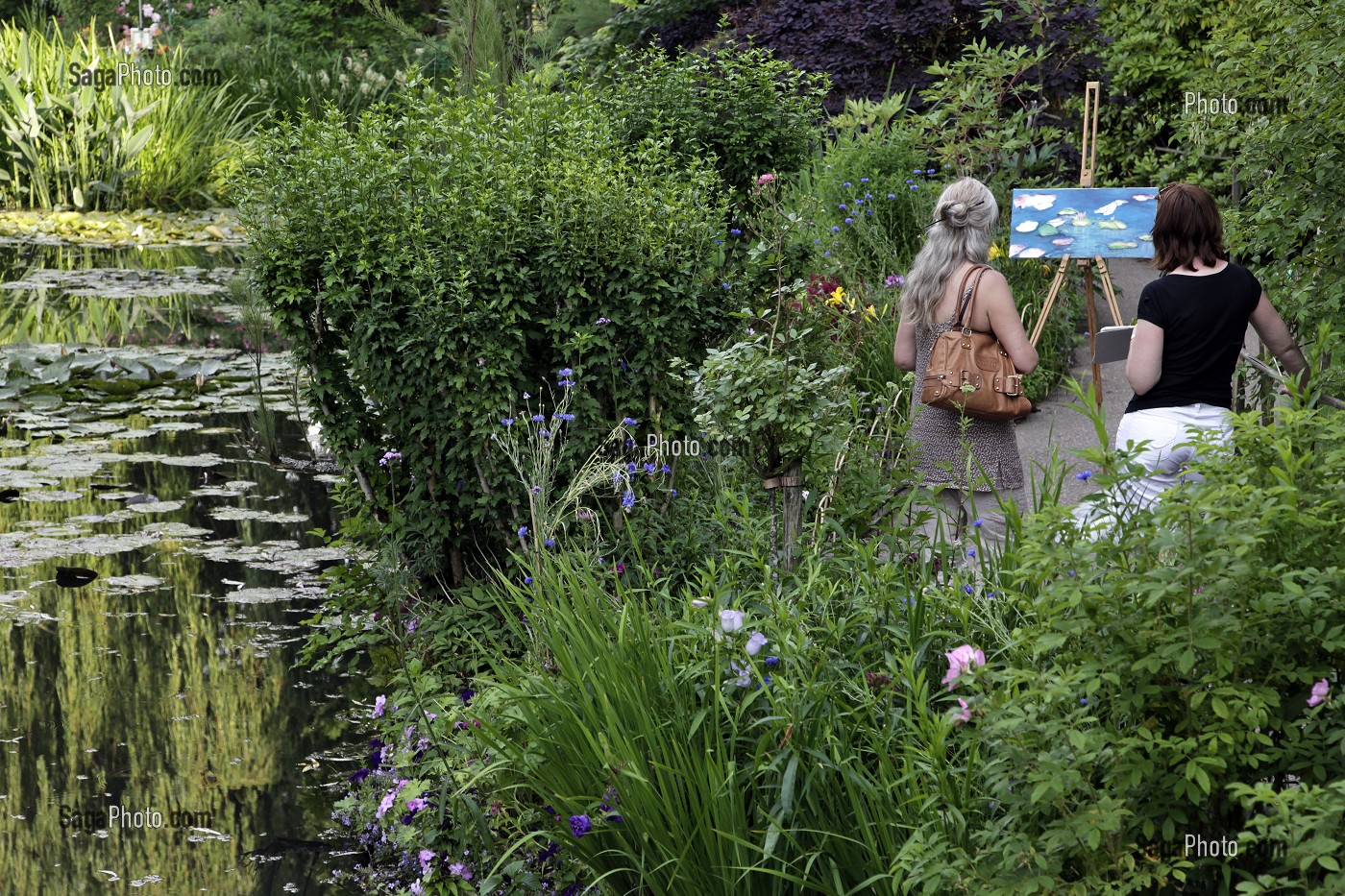 ATELIER DE PEINTURE PATRICIA DODIN, JARDIN DE CLAUDE MONET, GIVERNY, EURE (27), FRANCE 