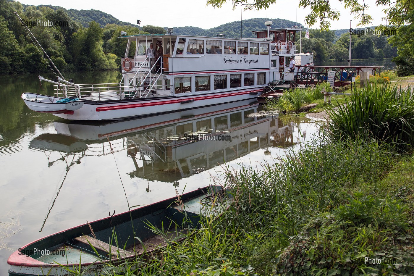 BATEAU DE CROISIERE SUR LA SEINE 'GUILLAUME LE CONQUERANT', POSES, EURE (27), NORMANDIE, FRANCE 