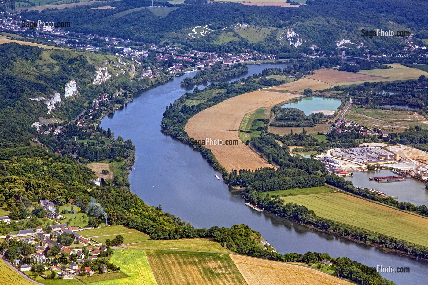 LES ANDELYS, VALLEE DE LA SEINE VUE DU CIEL, EURE (27), NORMANDIE, FRANCE 