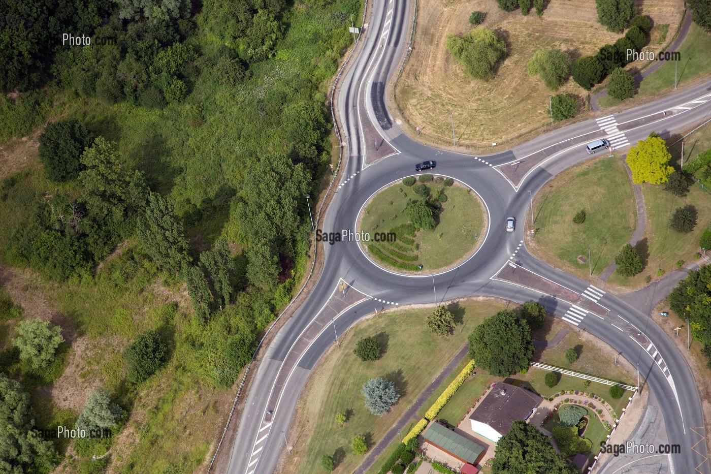 ROND-POINT VUE DU CIEL, REGION DE LES ANDELYS, EURE (27), NORMANDIE, FRANCE 