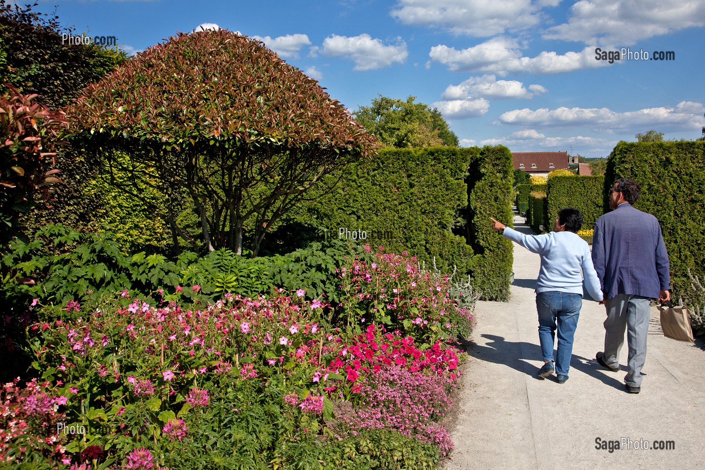 JARDIN DU MUSEE DES IMPRESSIONNISTES CREE PAR LE PAYSAGISTE MARK RUDKIN EN 1991, GIVERNY, EURE (27), FRANCE 