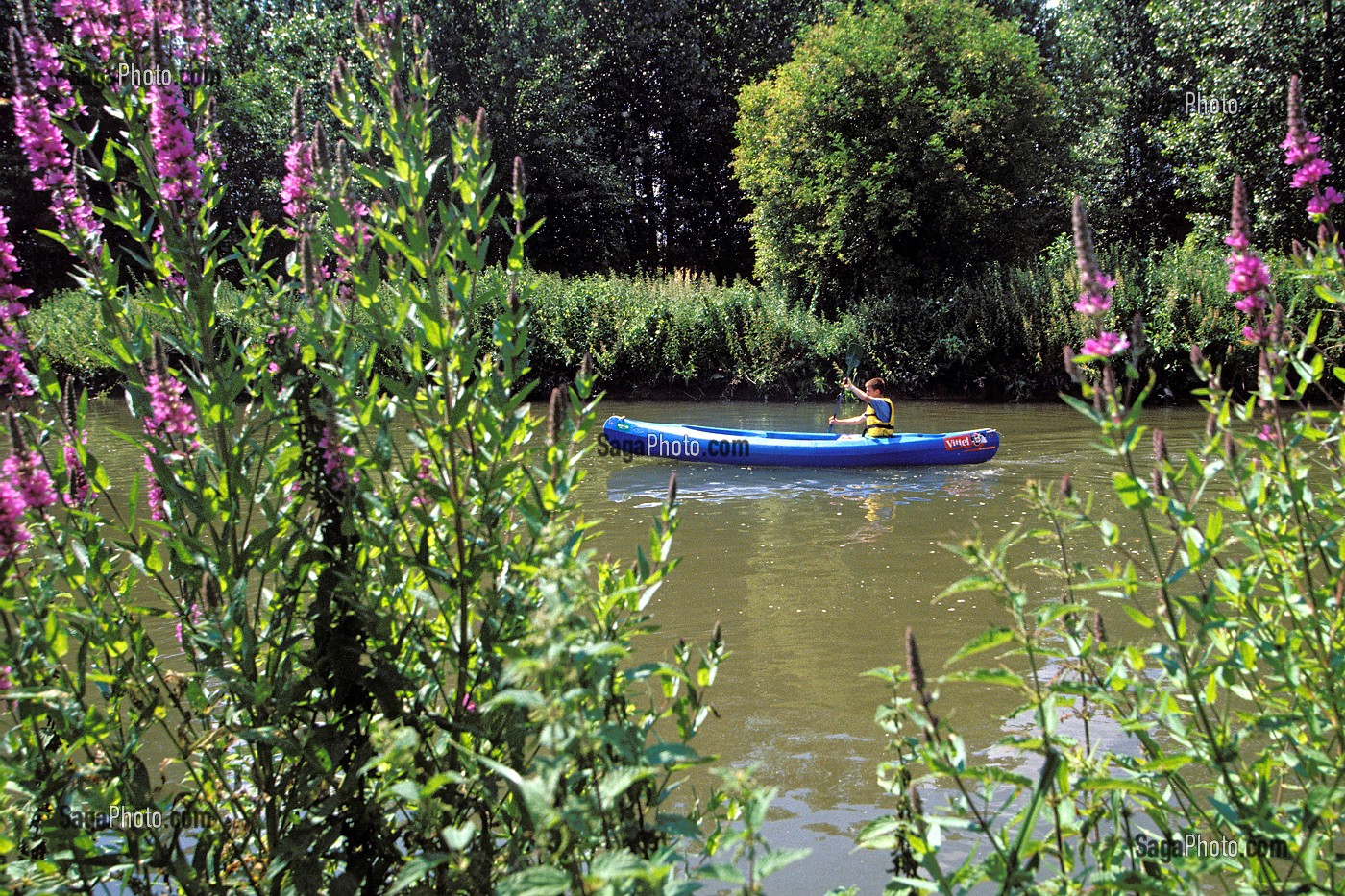 CANOE SUR L'EURE, MEZIERES-ECLUZELLES, EURE-ET-LOIR (28), FRANCE 