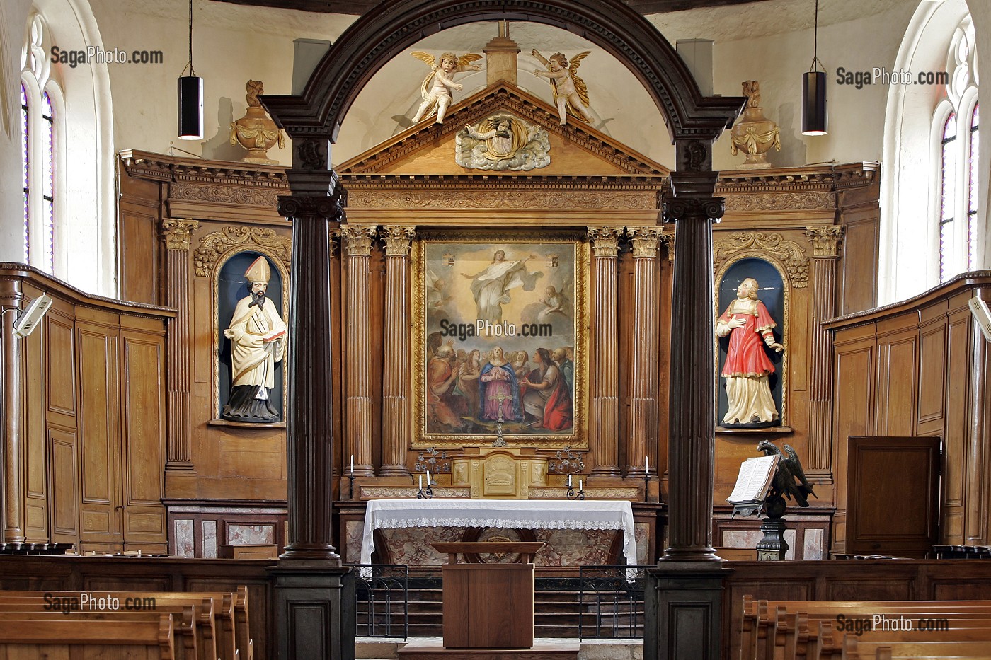 CHOEUR DE L'EGLISE DE CHATILLON-EN-DUNOIS, EURE-ET-LOIR (28), FRANCE 