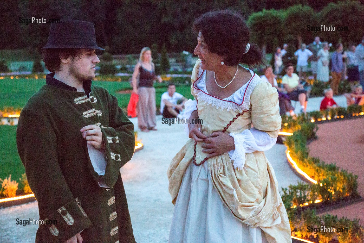 'MADAME DE MAINTENON OU L'OMBRE DU SOLEIL', SPECTACLE SONS ET LUMIERE EVOQUANT L'HISTOIRE DE L'EPOUSE SECRETE DU ROI LOUIS XIV, SCENOGRAPHIE DE XAVIER DE RICHEMOND, CHATEAU DE MAINTENON, EURE-ET-LOIR (28), FRANCE 