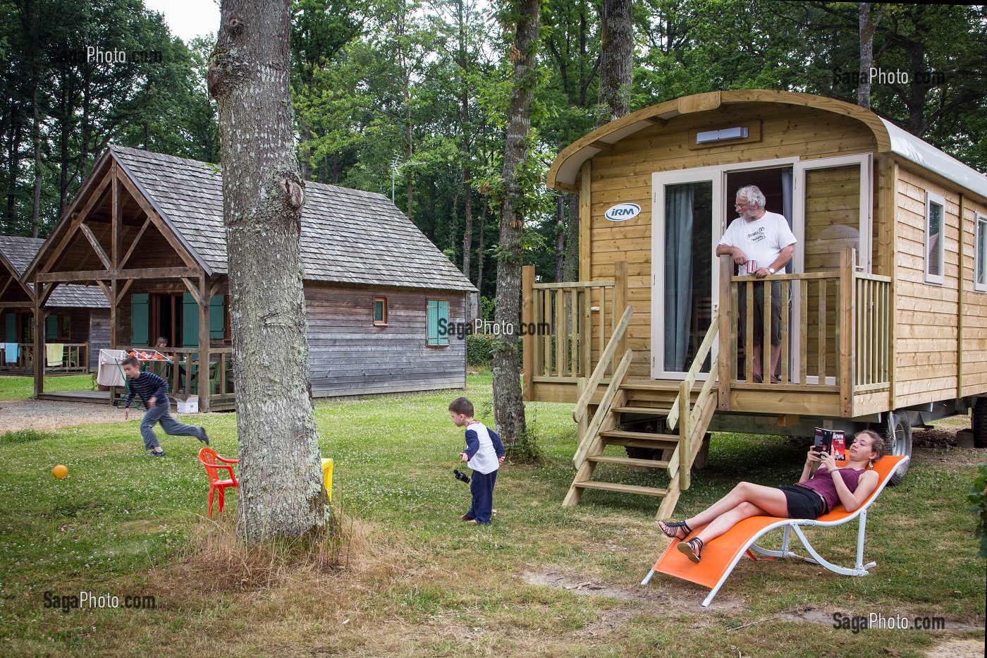 ROULOTTE DU CAMPING LES ABRIAS DU PERCHE, LA FERTE-VIDAME, EURE-ET-LOIR (28), FRANCE 