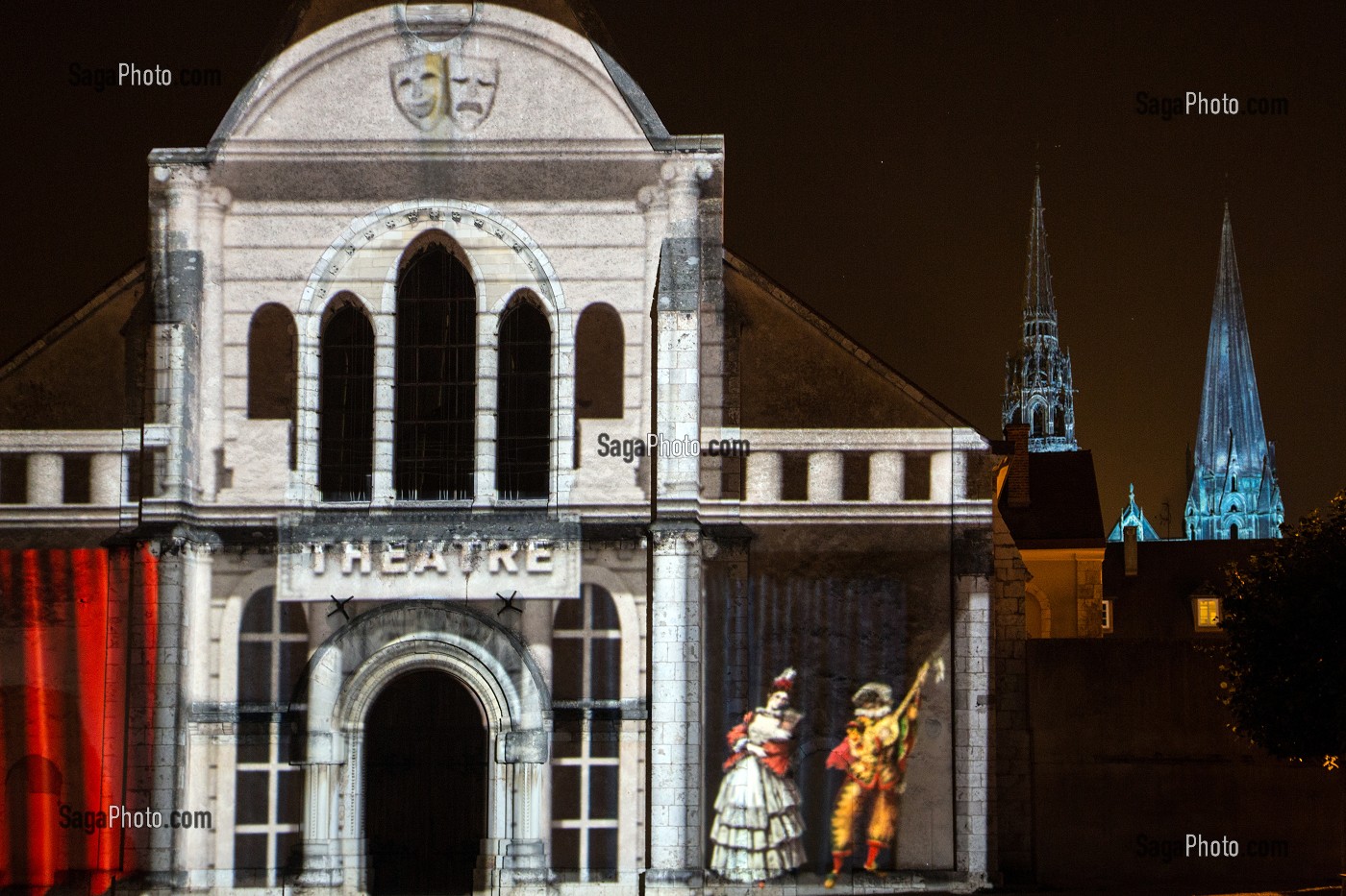 FESTIVAL DE CHARTRES EN LUMIERES SUR LA CHAPELLE SAINTE-FOY, CHARTRES, EURE-ET-LOIR (28), FRANCE 