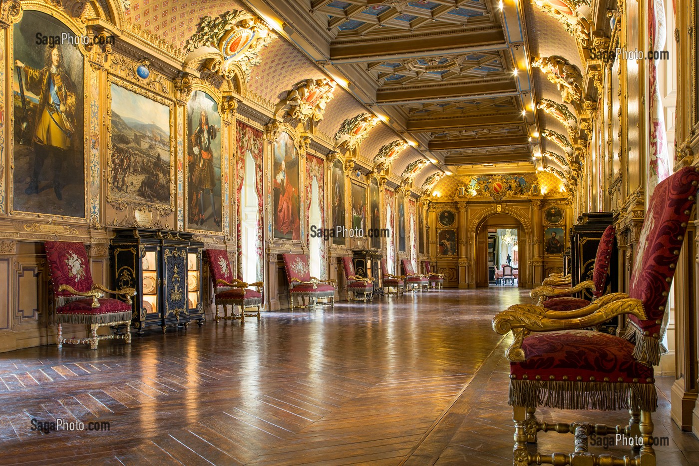 LA GRANDE GALERIE, CHATEAU DE MAINTENON, EURE-ET-LOIR, FRANCE 