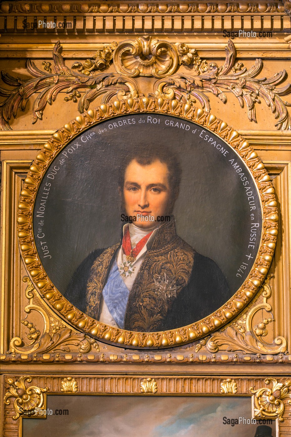 JUST CONTE DE NOAILLES, DUC DE POIX (1777-1846), LA GRANDE GALERIE, CHATEAU DE MAINTENON, EURE-ET-LOIR, FRANCE 