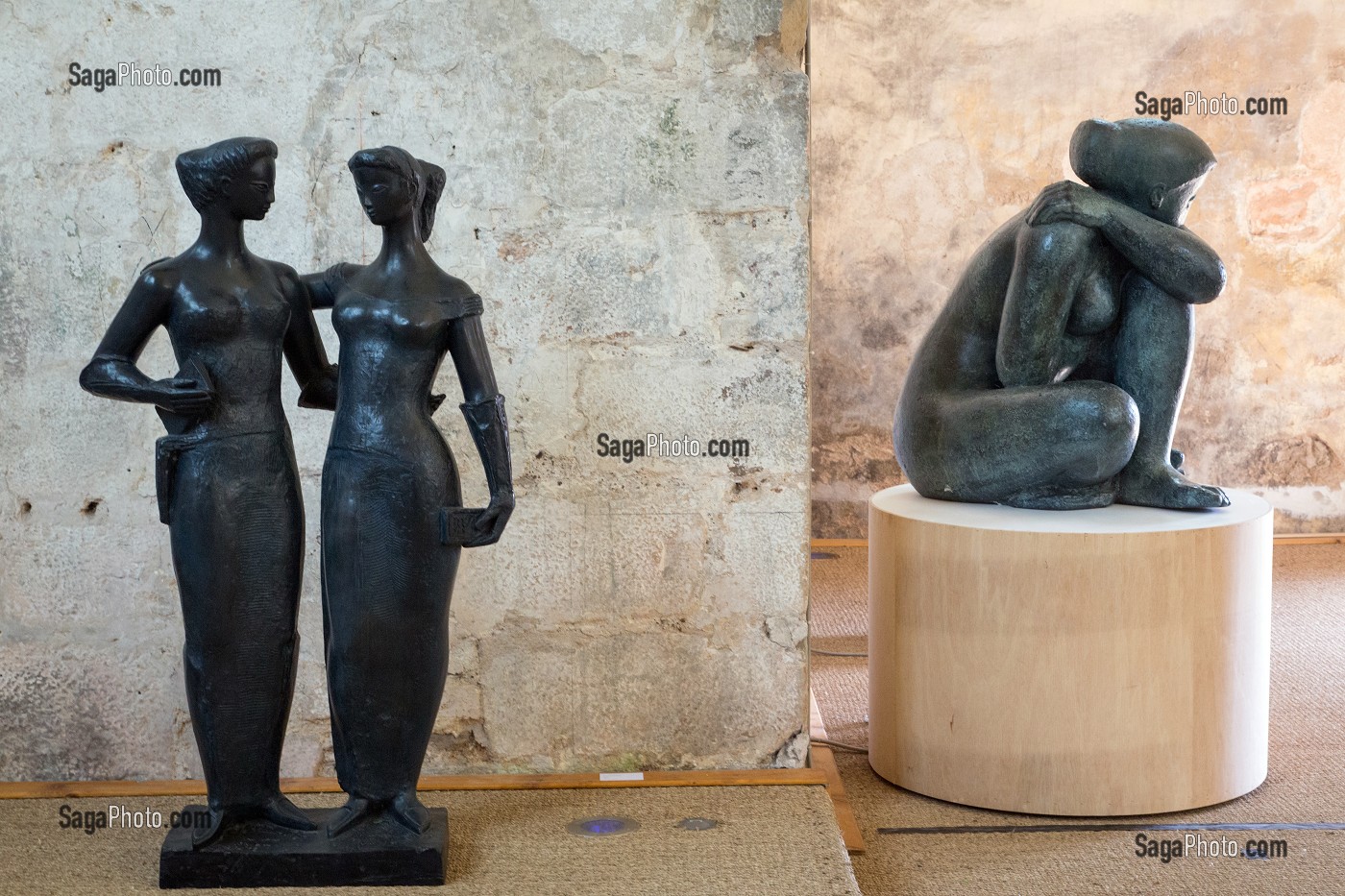 EXPOSITION DE L'ARTISTE SCULPTEUR ANTONIUCCI VOLTI (1915-1989), ANCIENNE EGLISE SAINT-NICOLAS, CHATEAU DE MAINTENON (28), FRANCE 