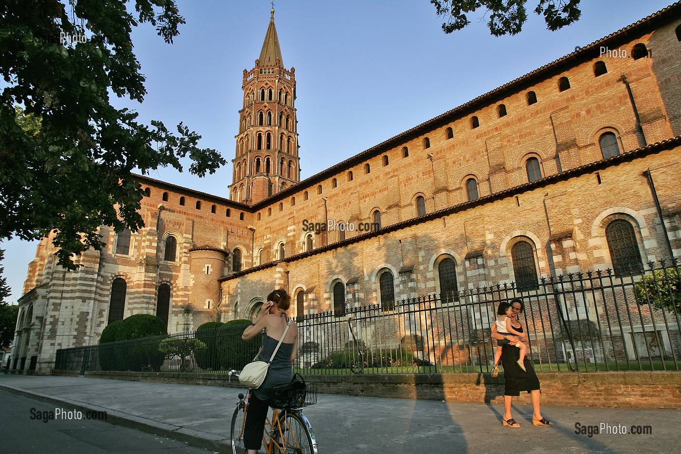 CLOCHER DE LA BASILIQUE SAINT-SERNIN, ART ROMAN, TOULOUSE, HAUTE-GARONNE (31), FRANCE 