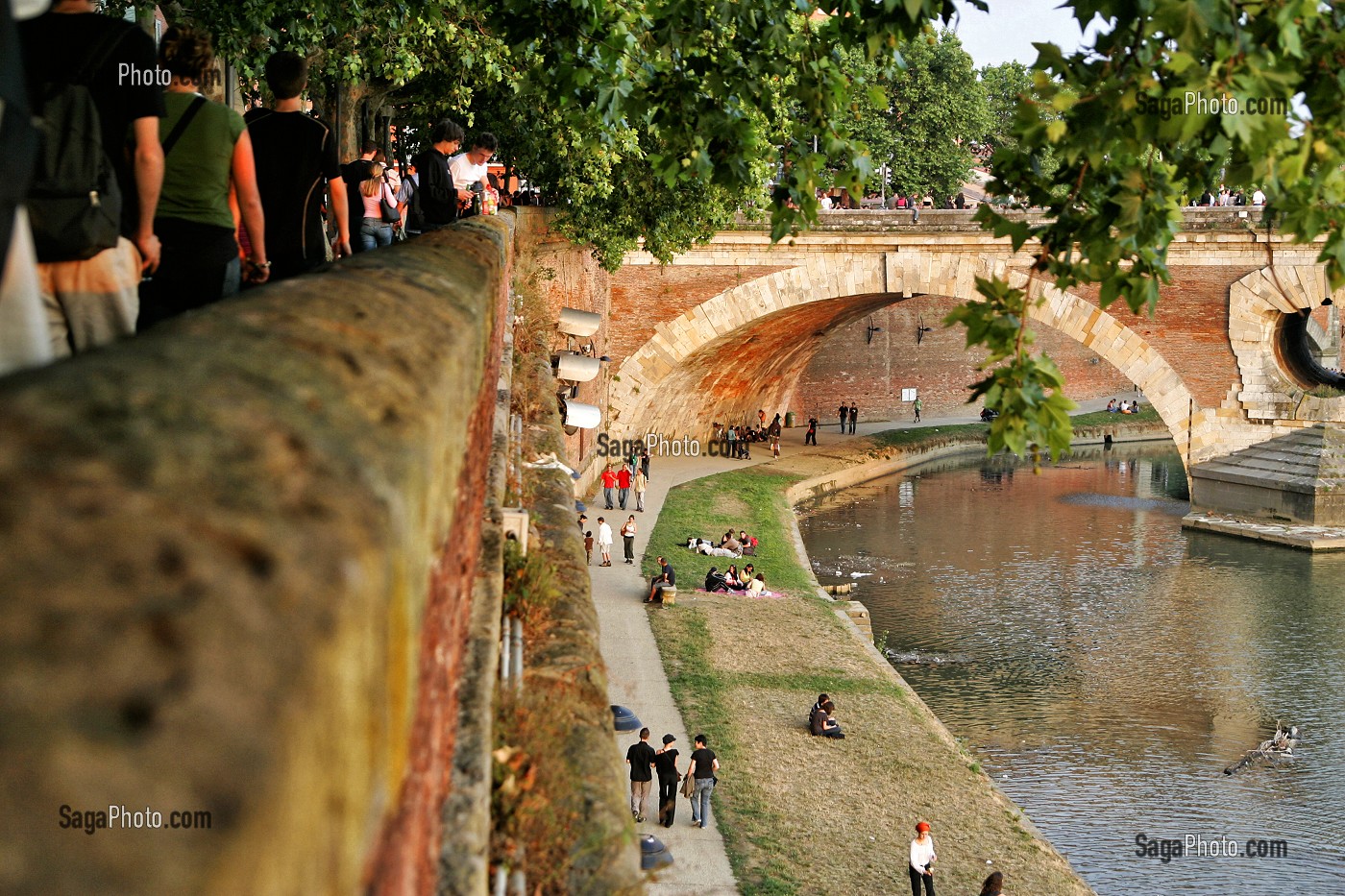 PONT-NEUF ET PROMENADE SAINT-MARTIN, BORDS DE LA GARONNE, TOULOUSE, HAUTE-GARONNE (31), FRANCE 