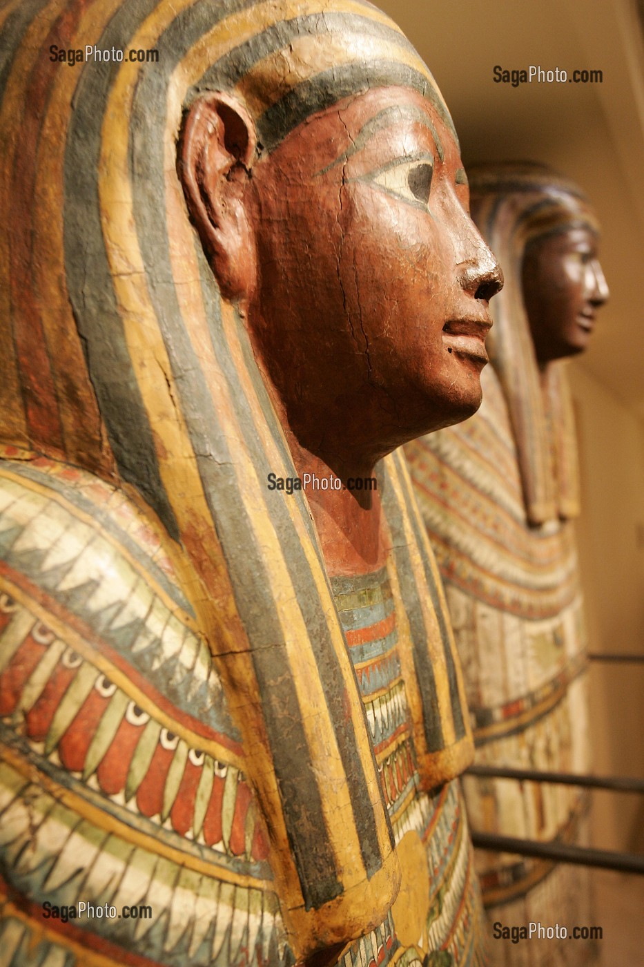 COUVERCLE INTERNE DU SARCOPHAGE DE LA DAME IN IMEN NAY'S NEBOU(T), EGYPTE BASSE EPOQUE 664-320AVANT JC, MUSEE GEORGES LABIT (ARTS D'ASIE ET ANTIQUITES EGYPTIENNES), TOULOUSE, HAUTE-GARONNE (31), FRANCE 