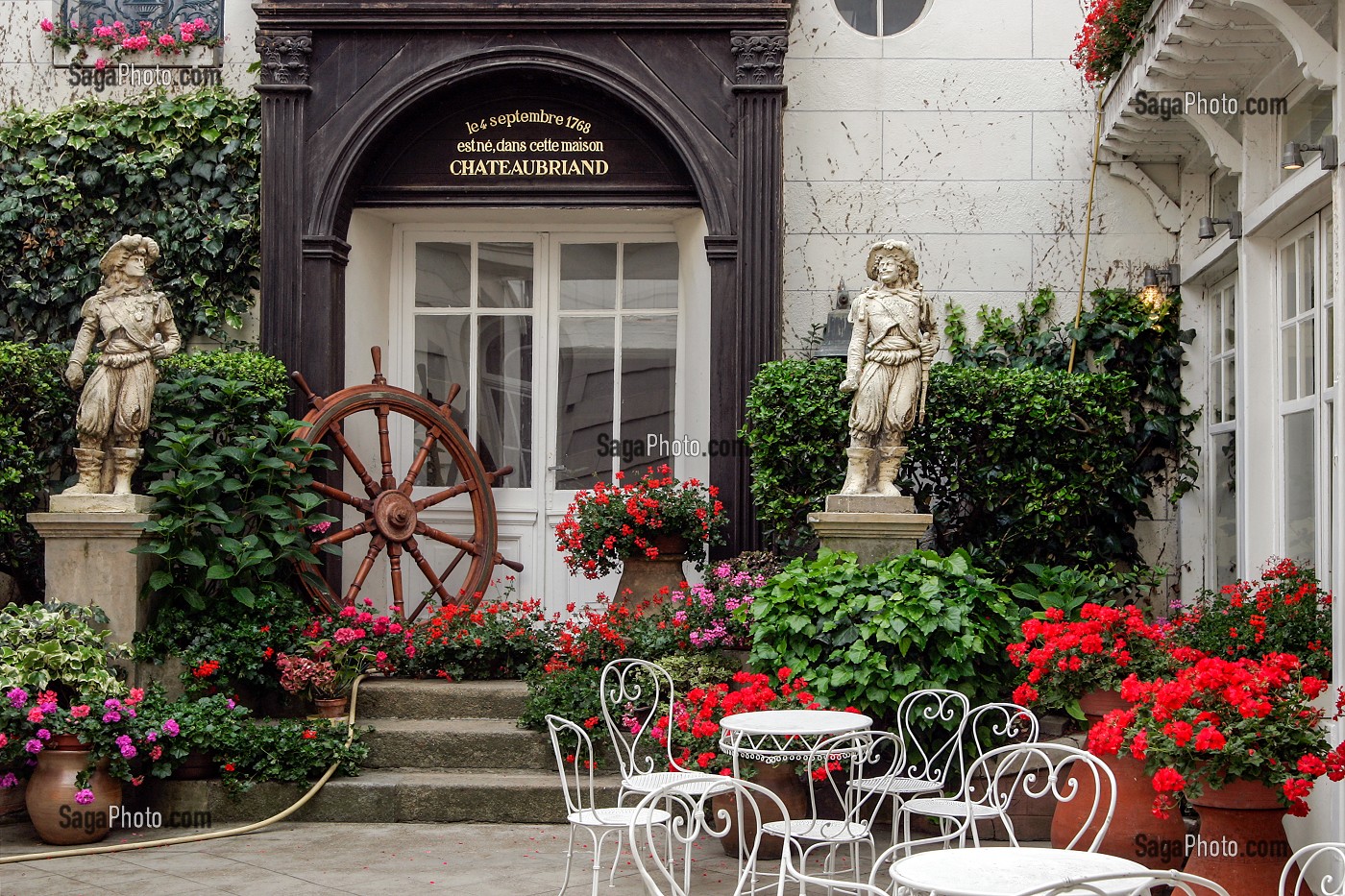 MAISON DE NAISSANCE DE FRANCOIS-RENE DE CHATEAUBRIAND, HOTEL-RESTAURANT CHATEAUBRIAND, SAINT-MALO, ILLE-ET-VILAINE (35), FRANCE 