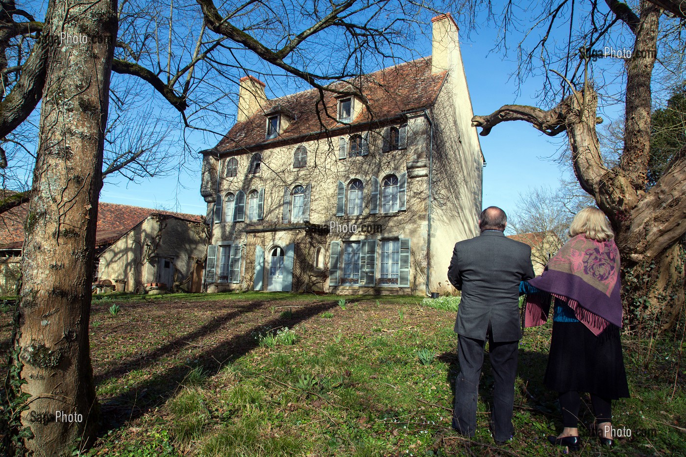 LE CHATEAU DU PETIT COUDRAY, ANCIENNE MAISON DES ROBIN-DUVERNET OU GEORGE SAND RENCONTRE JULES SANDEAU, VERNEUIL-SUR-IGNERAIE, LA VALLEE NOIRE DE GEORGE SAND DANS LE BERRY (36), FRANCE 
