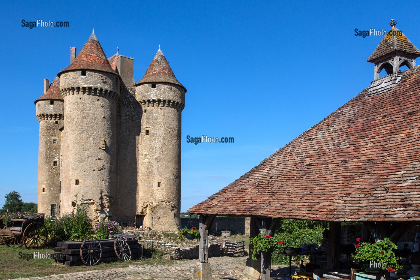 CHATEAU DE SARZAY, ANCIENNE FORTERESSE FEODALE DES 14 ET 15 EME SIECLE, LA VALLEE NOIRE DE GEORGE SAND DANS LE BERRY (36), FRANCE 