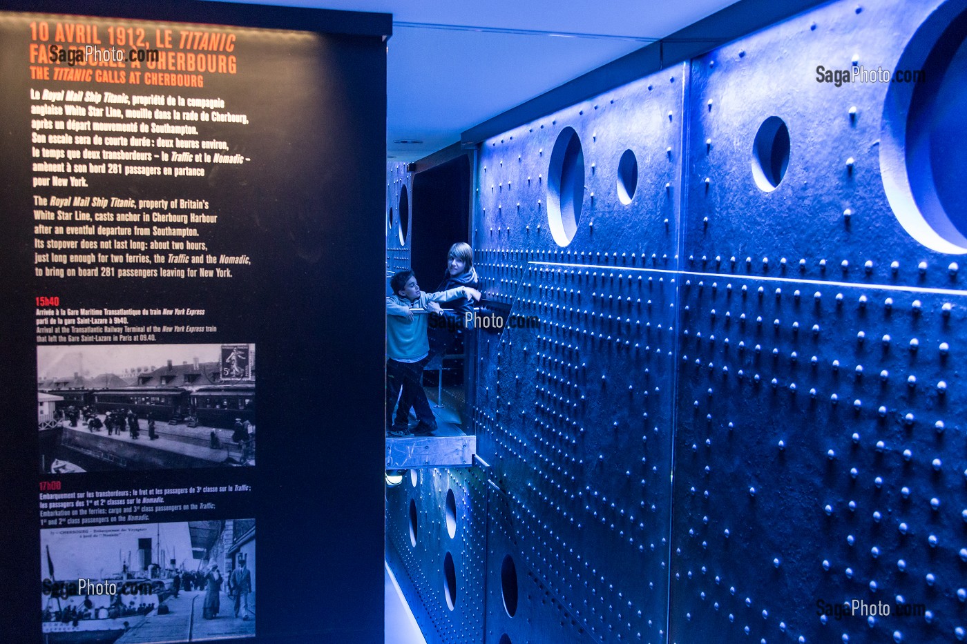 EXPOSITION ' TITANIC, RETOUR A CHERBOURG ', CITE DE LA MER, GARE MARITIME TRANSATLANTIQUE, CHERBOURG-OCTEVILLE, MANCHE (50), FRANCE 