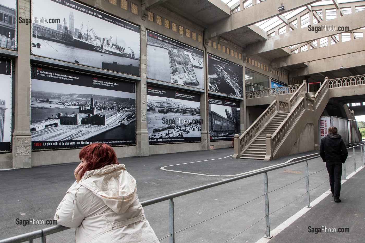 PHOTOGRAPHIES, EXPOSITION ' TITANIC, RETOUR A CHERBOURG ', CITE DE LA MER, GARE MARITIME TRANSATLANTIQUE, CHERBOURG-OCTEVILLE, MANCHE (50), FRANCE 