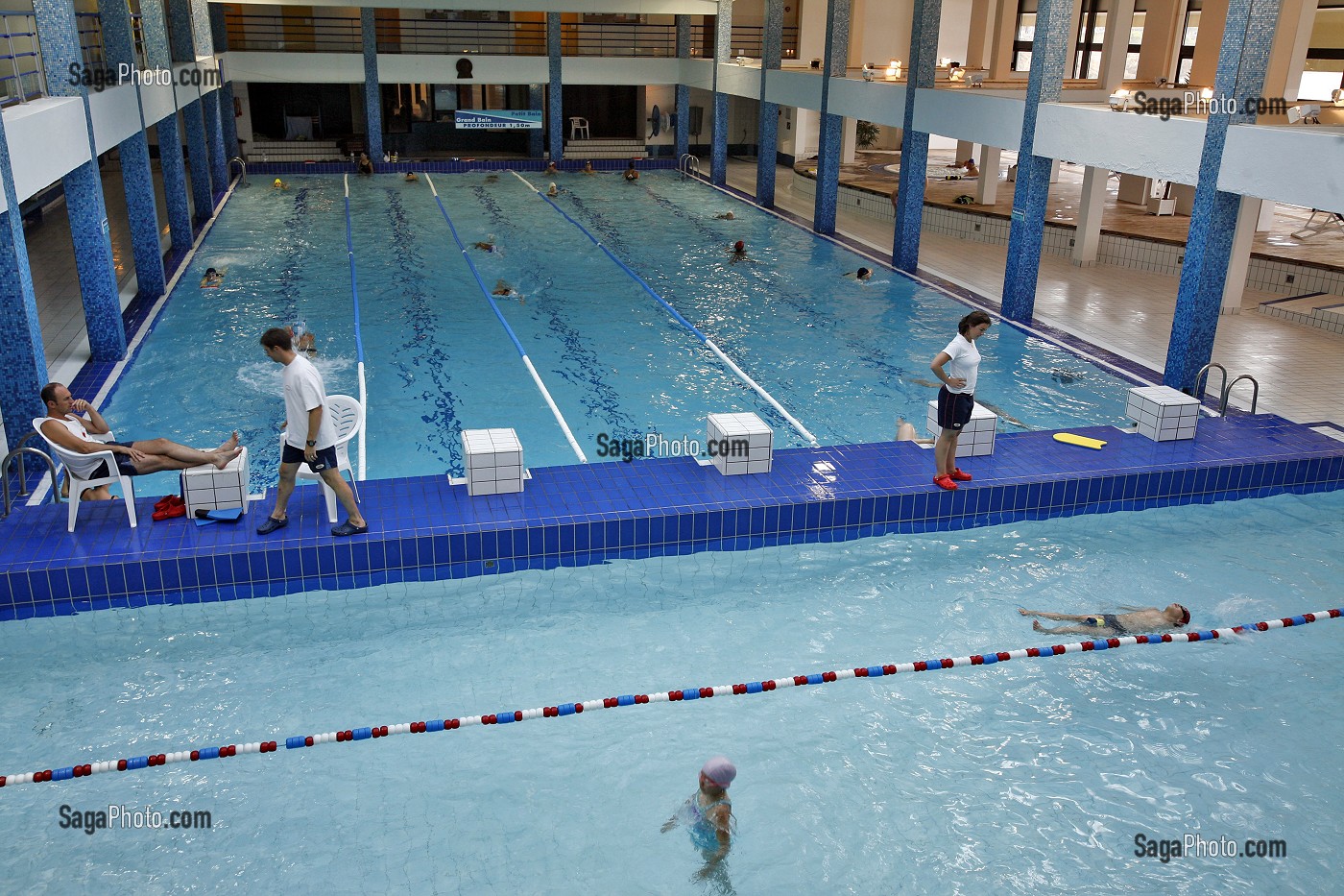 PISCINE MUNICIPALE, BIARRITZ, PYRENEES ATLANTIQUES, (64), FRANCE, PAYS BASQUE, COTE BASQUE 