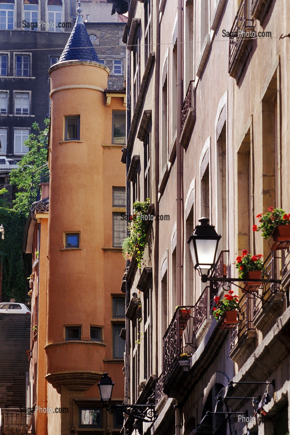 TOURELLE SITUEE DANS LE QUARTIER DU VIEUX LYON, RHONE (69), FRANCE 