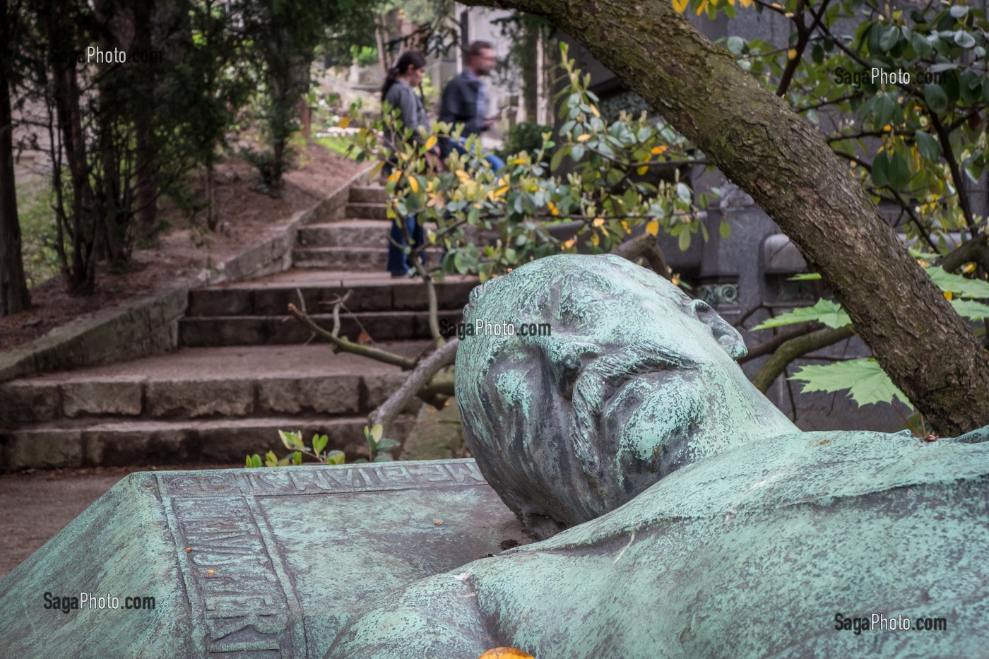 SEPULTURE DE FELIX FAURE, PRESIDENT DE LA REPUBLIQUE FRANCAISER, REALISEE PAR RENE DE SAINT-MARCEAUX, CIMETIERE DU PERE-LACHAISE, PARIS 20 EME ARRONDISSEMENT, FRANCE 