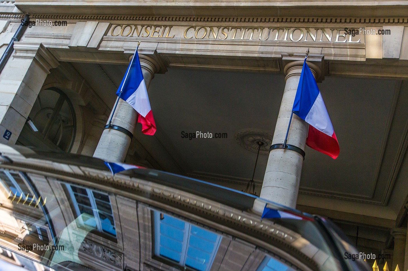 ENTREE DU CONSEIL CONSTITUTIONNEL SOUS LES ARCADES DU PALAIS ROYAL, RUE DE MONTPENSIER, 1ER ARRONDISSEMENT, PARIS, FRANCE 