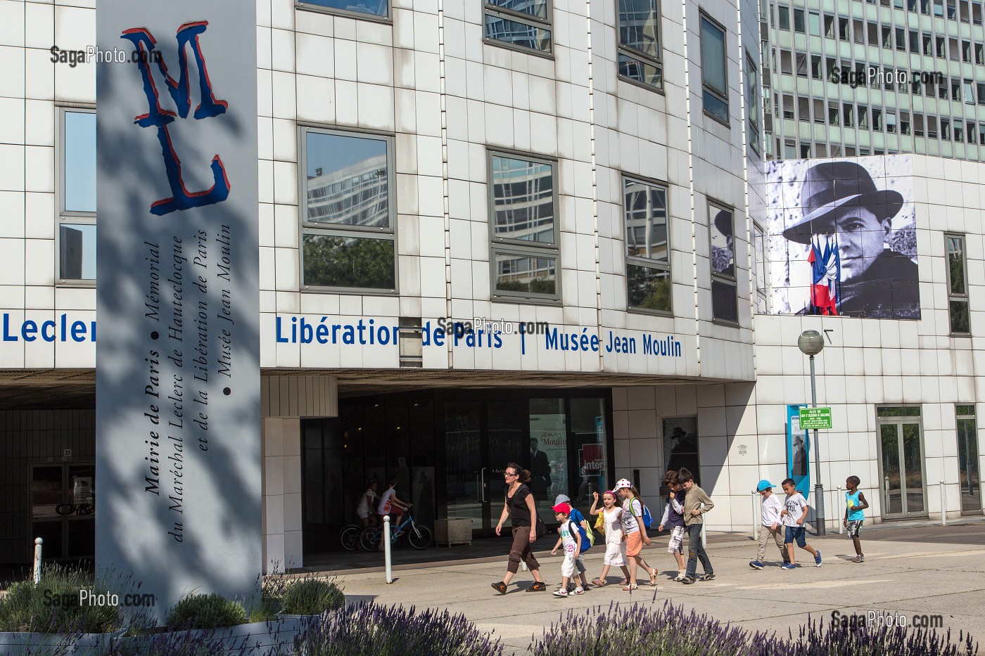 FACADE DU MUSEE JEAN MOULIN, DU GENERAL LECLERC DE HAUTELOCQUE ET DE LA LIBERATION DE PARIS (75), FRANCE 