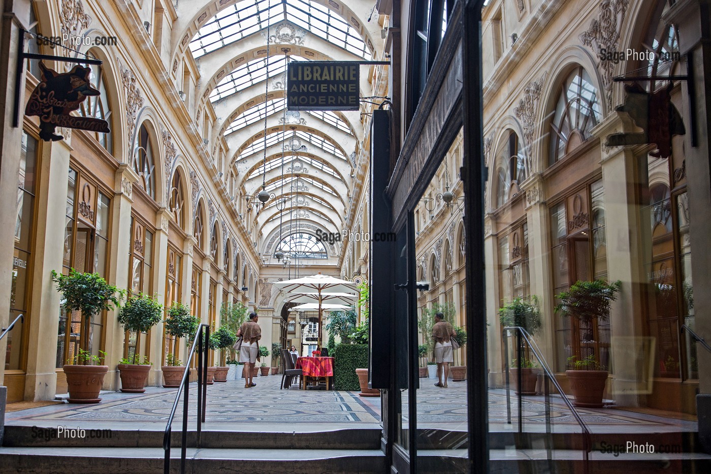 PASSAGE COUVERT DE LA GALERIE VIVIENNE QUI VA DE LA RUE DES PETITS CHAMPS A LA RUE VIVIENNE, PARIS (75), FRANCE 