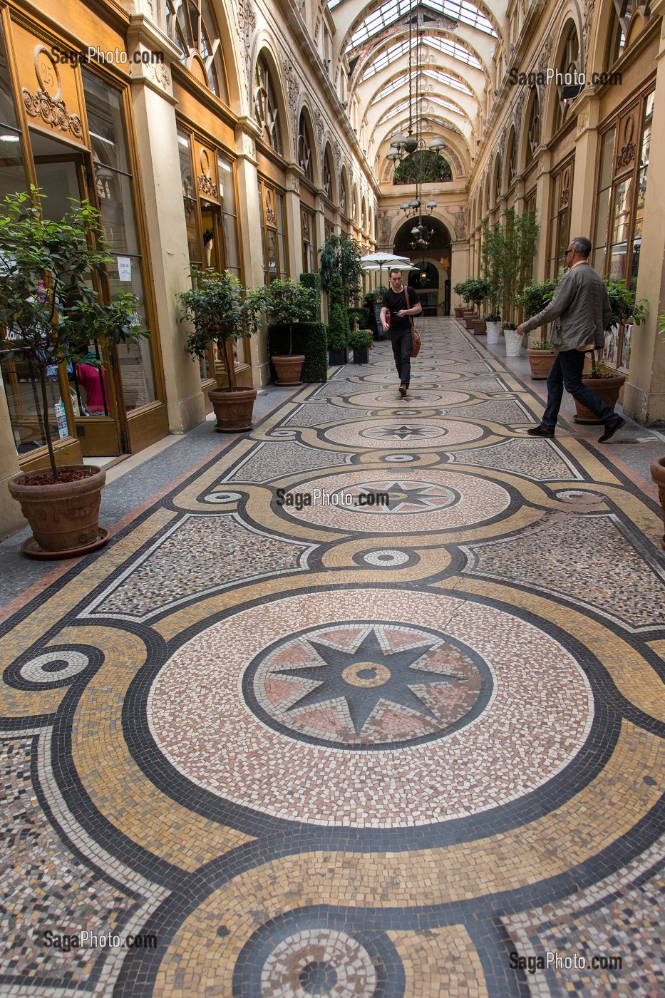PASSAGE COUVERT DE LA GALERIE VIVIENNE QUI VA DE LA RUE DES PETITS CHAMPS A LA RUE VIVIENNE, PARIS (75), FRANCE 