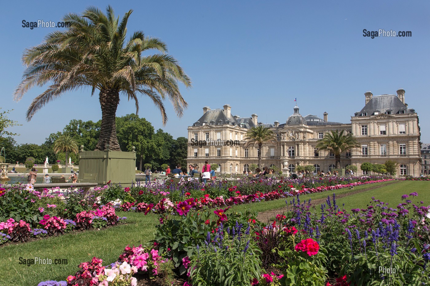 FACADE DU PALAIS DU LUXEMBOURG, (SENAT), JARDIN DU LUXEMBOURG, PARIS (75), FRANCE 