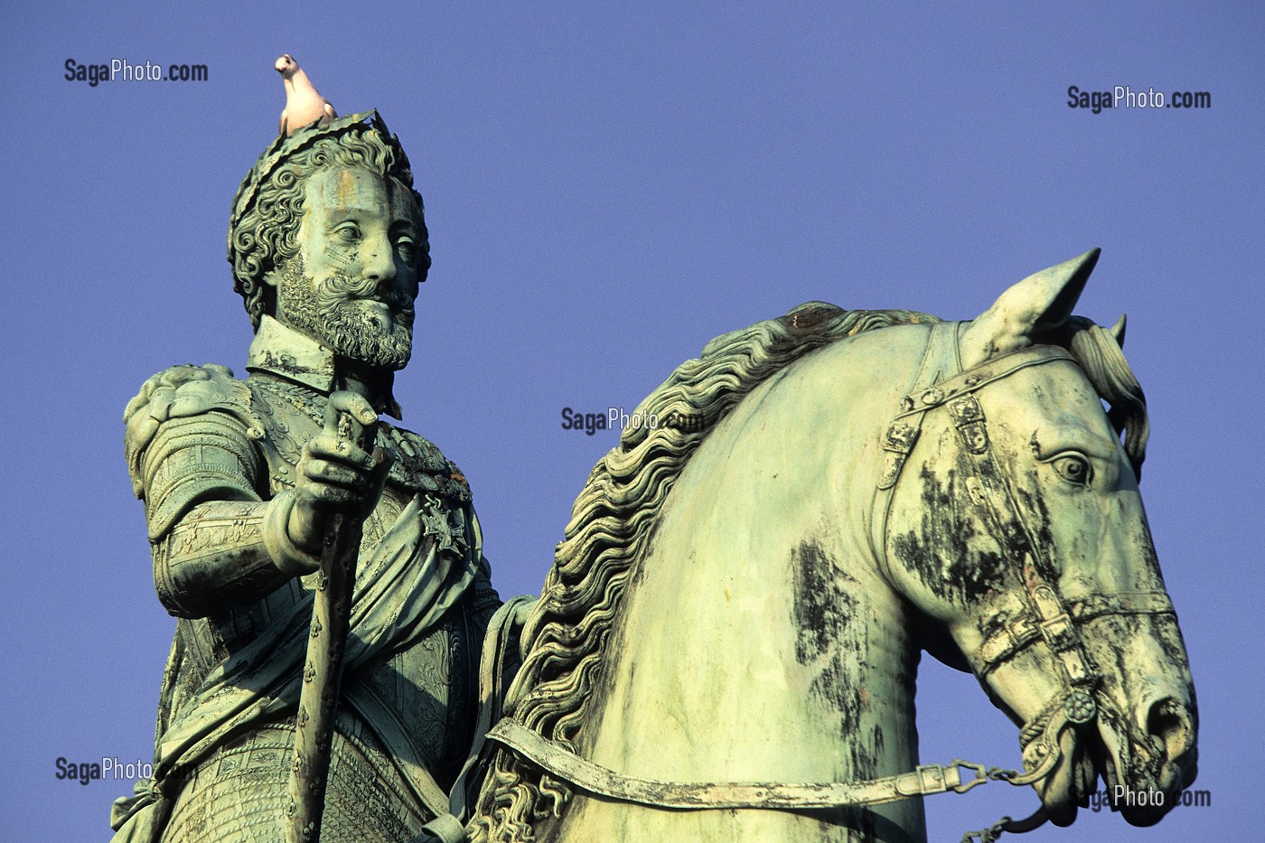 STATUE DE HENRI IV, PONT NEUF, PARIS (75), FRANCE 