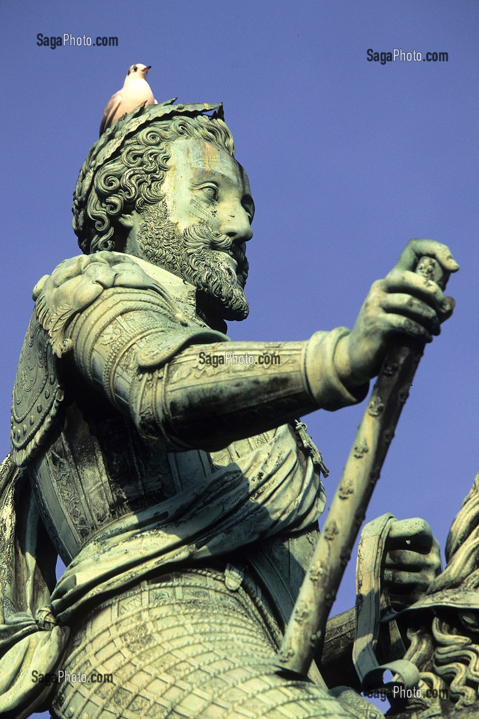 STATUE DE HENRI IV, PONT NEUF, PARIS (75), FRANCE 