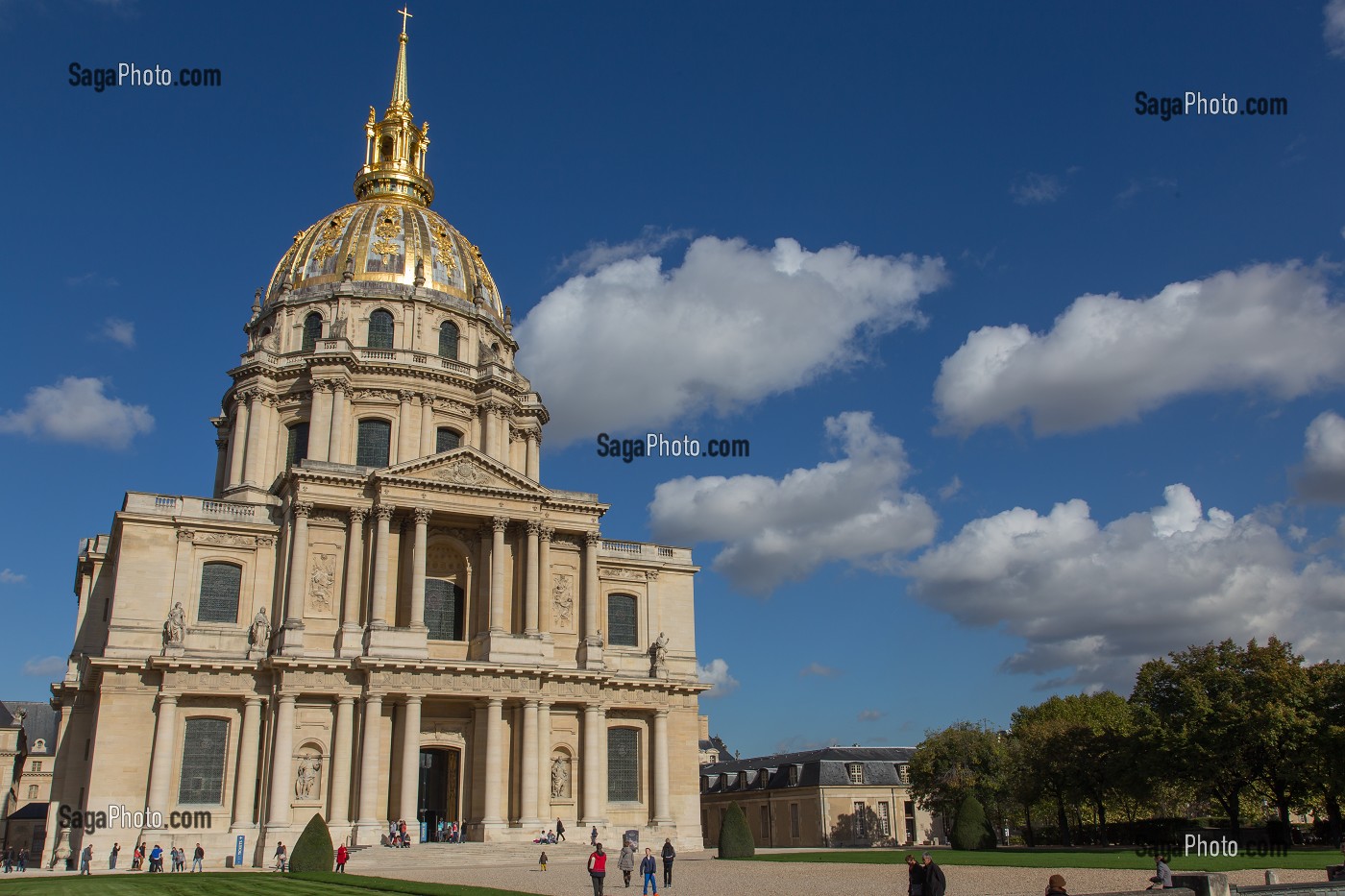 HOTEL NATIONAL DES INVALIDES, FONDE PAR LOUIS XIV EN 1670 POUR ACCUEILLIR LES SOLDATS INVALIDES, PARIS (75), ILE-DE-FRANCE, FRANCE 